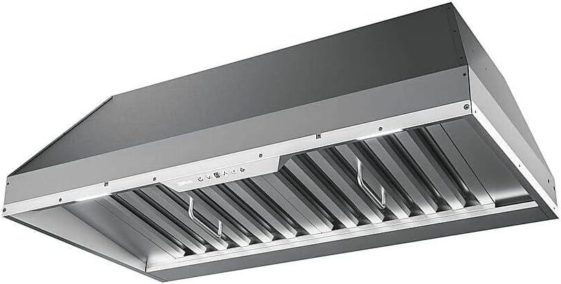 Monsoon I 48" Stainless Steel Insert Mount Range Hood with LED Lights