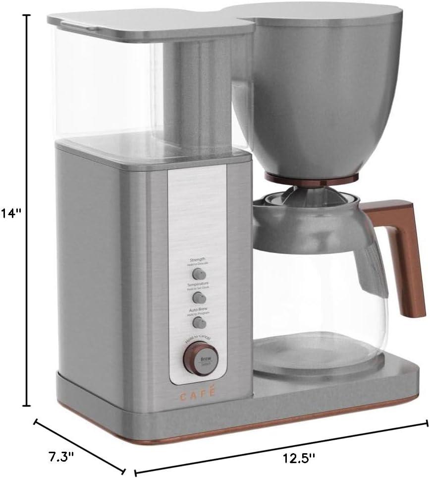 Stainless Steel 10-Cup Programmable Drip Coffee Maker with Grinder