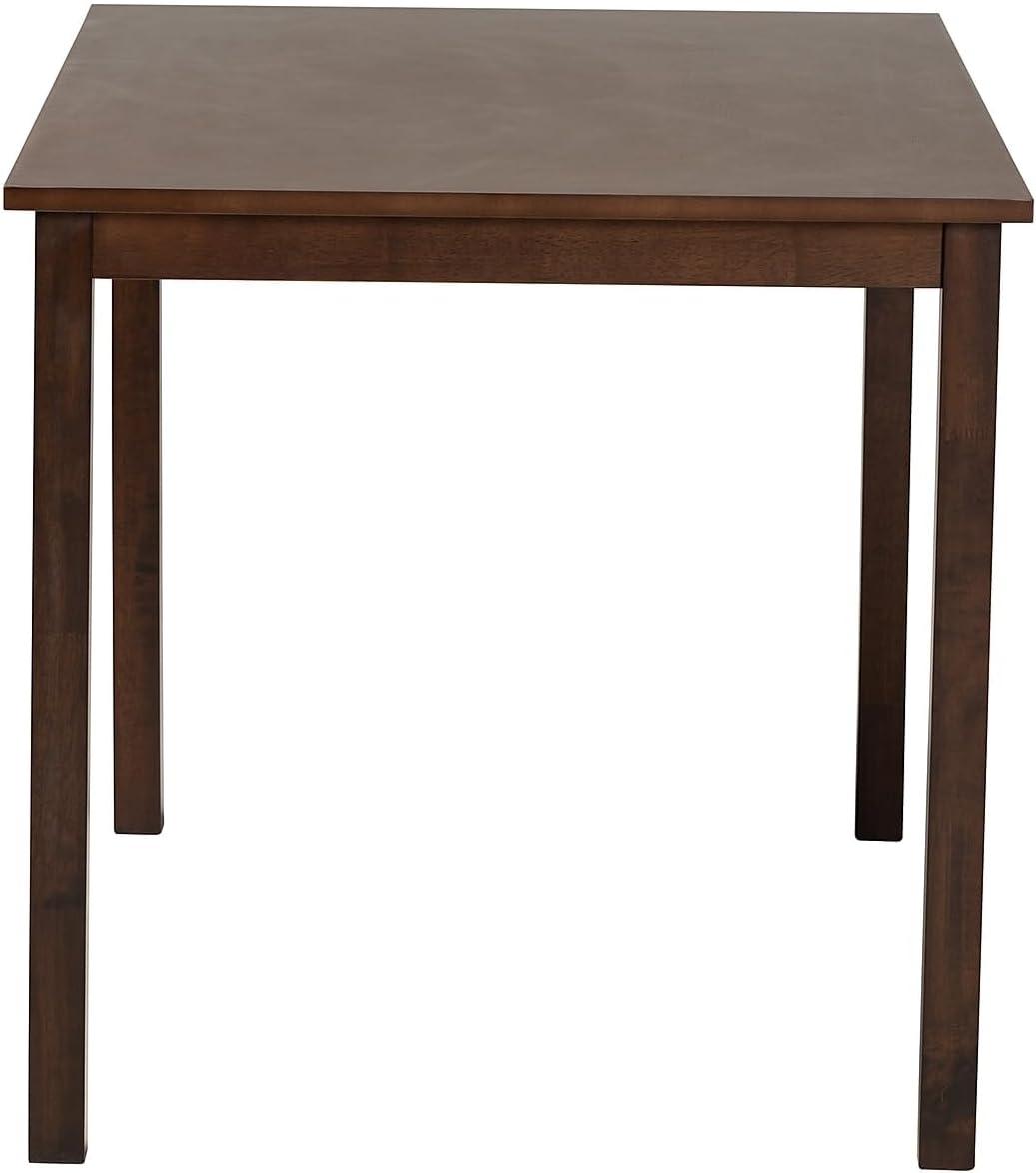 Andrew Modern Dining Table Dark Brown - Baxton Studio: Sturdy Rubberwood, Non-Extension, Seats 4