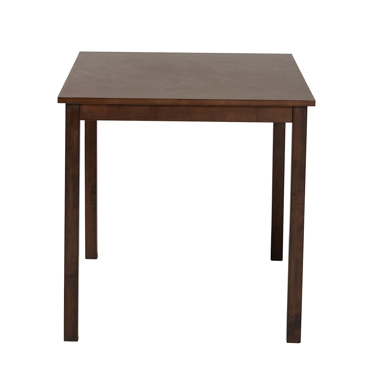 Andrew Modern Dining Table Dark Brown - Baxton Studio: Sturdy Rubberwood, Non-Extension, Seats 4