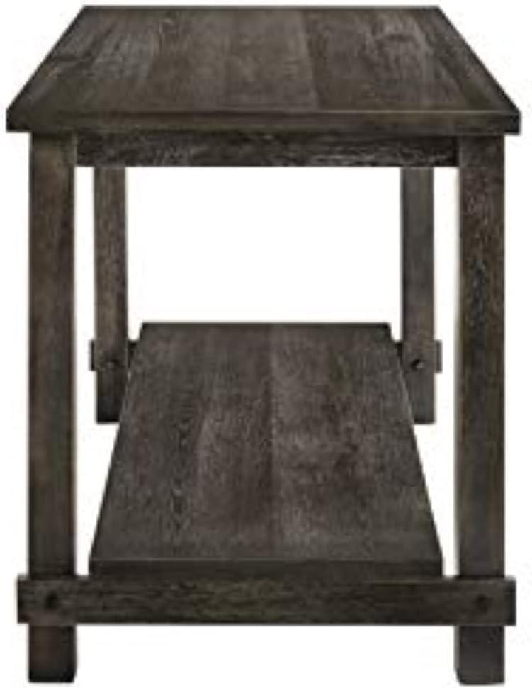 Weathered Gray Wood Rectangular Counter Height Dining Table