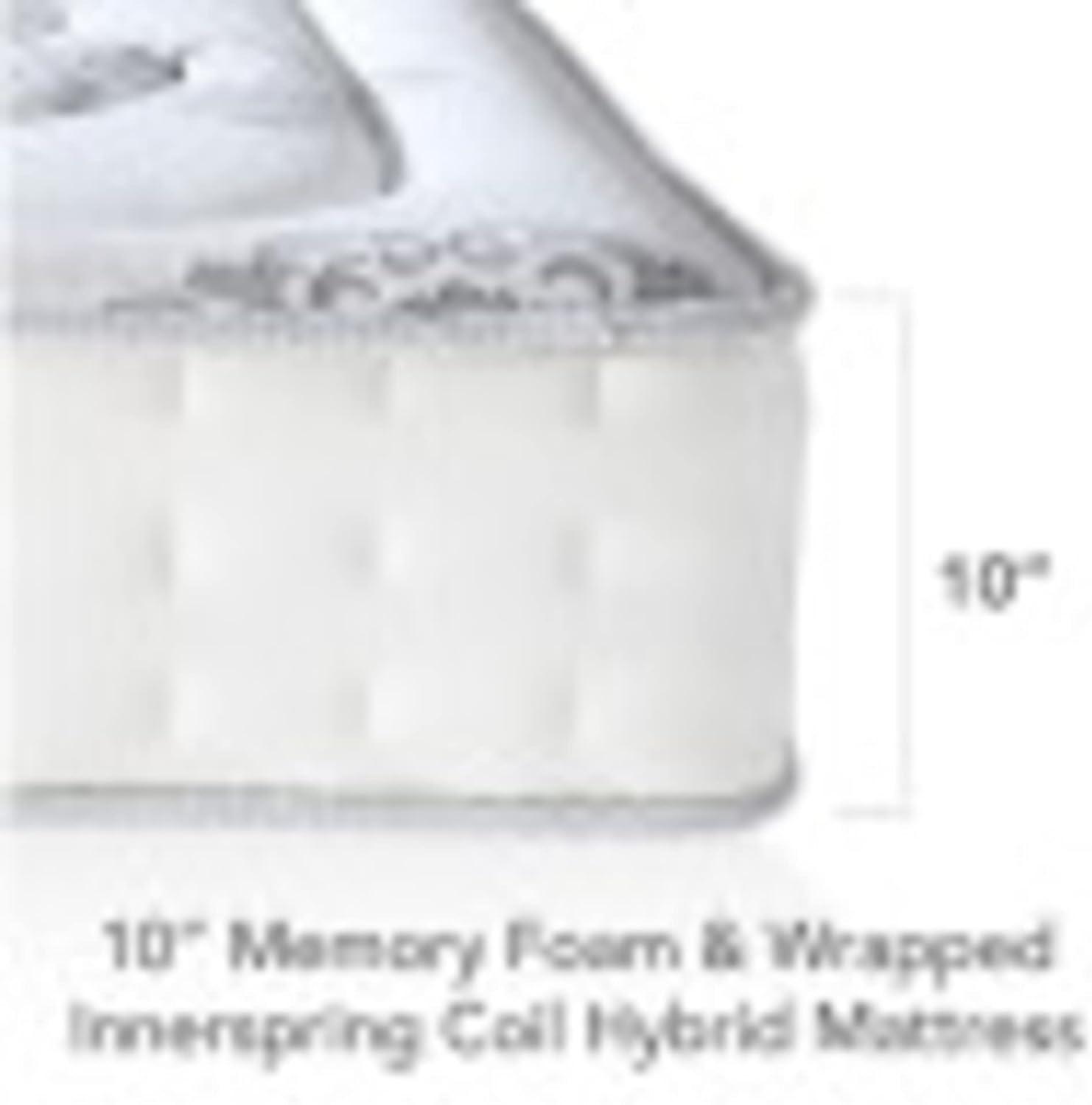 Full White Hybrid Innerspring Gel Memory Foam Mattress