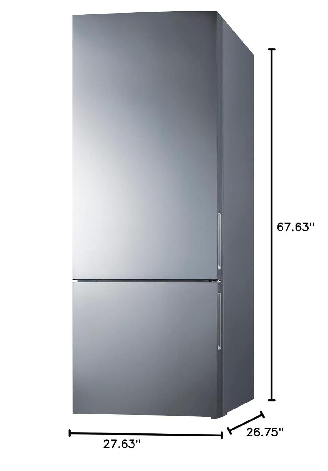 Summit Appliance 28" 14.6 Cubic Feet Energy Star Bottom Freezer Refrigerator