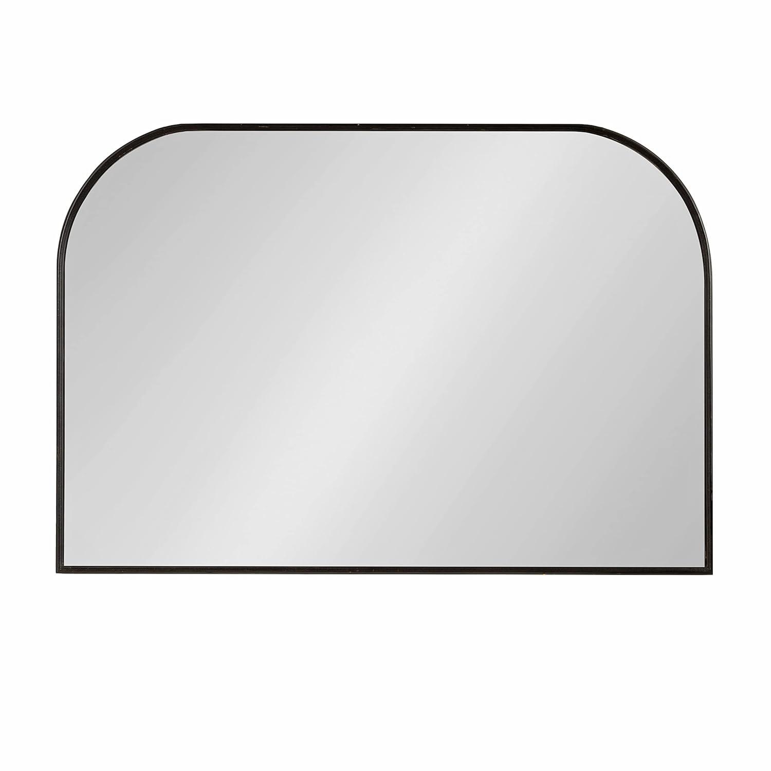 36" x 24" Caskill Framed Arch Wall Mirror Black - Kate & Laurel: Large, Modern Design, Wall-Mounted
