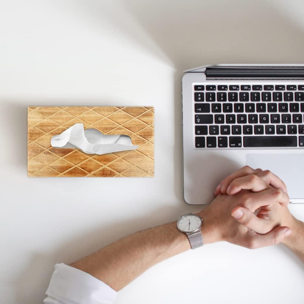 Vintiquewise Modern Decorative Paper Facial Tissue Box Holder for Kitchen, Dining Room, and Office