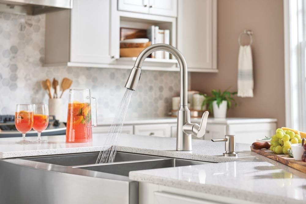 Moen Edwyn One Handle Stainless Steel Pull-Down Kitchen Faucet