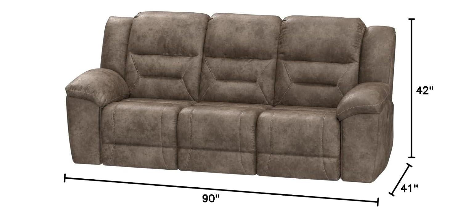Signature Design by Ashley Stoneland Power Reclining Sofa in Chocolate