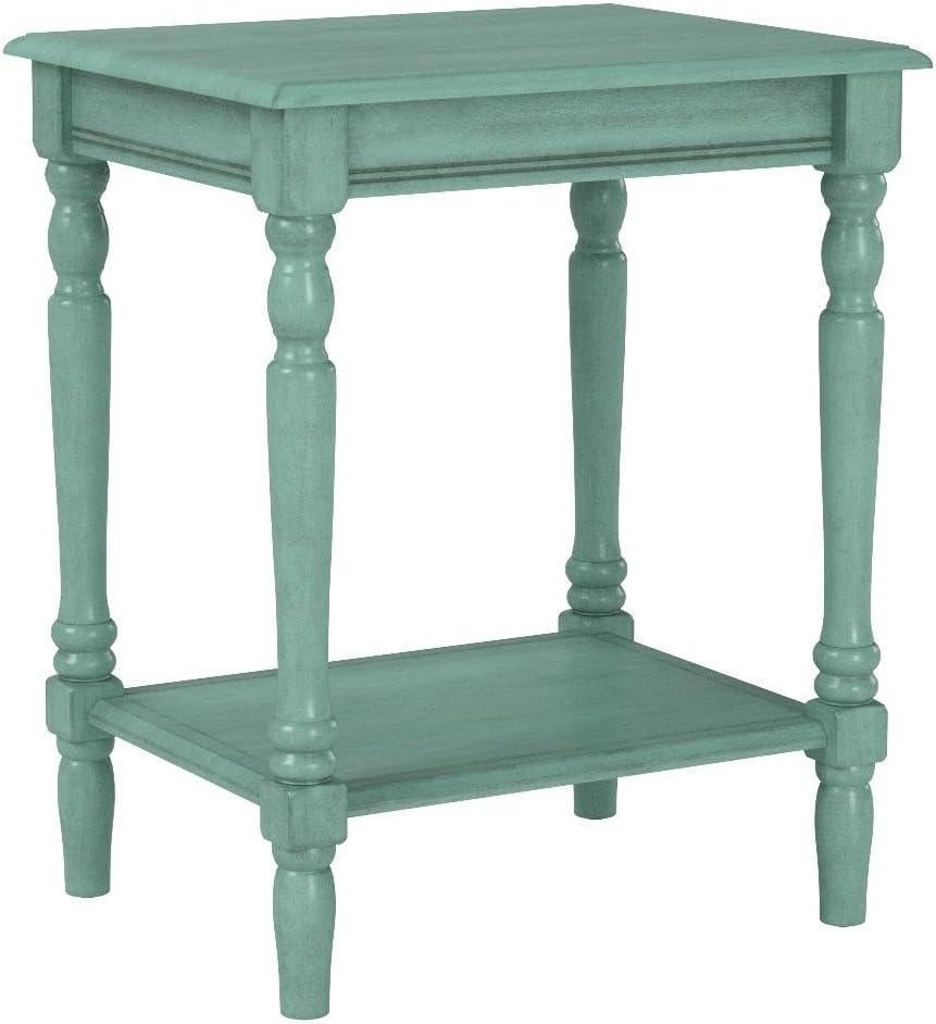 Decor Therapy Accent Table with Storage, Casual Style, Modern End Table, Sturdy, Blue Gray - (24" x 19.5" x 15.75")