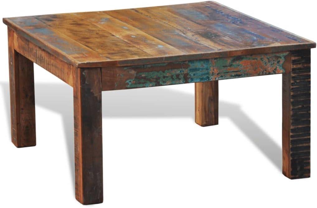 vidaXL Coffee Table Square Reclaimed Wood