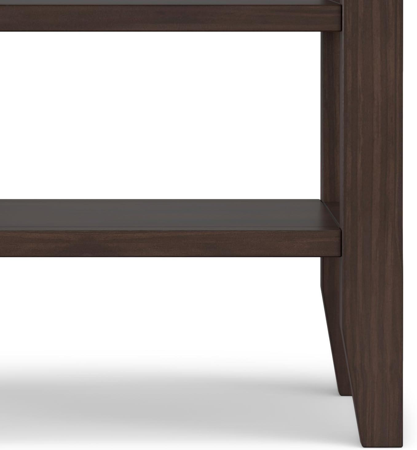 Acadian SOLID WOOD End Table in Warm Walnut Brown