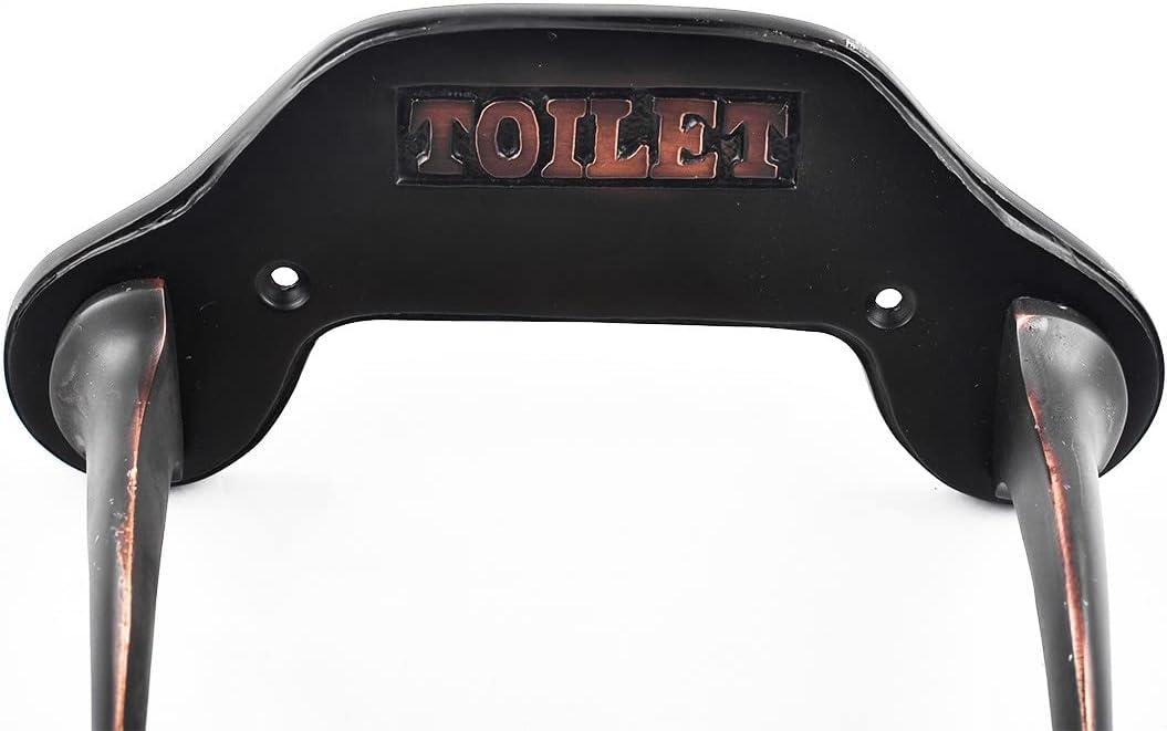 Oil Rubbed Bronze and Wood Wall Mounted Toilet Paper Holder