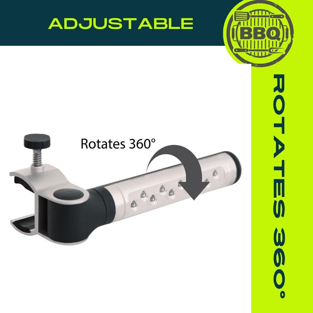 Adjustable Aluminum Clamp Battery Operated LED Grill Light