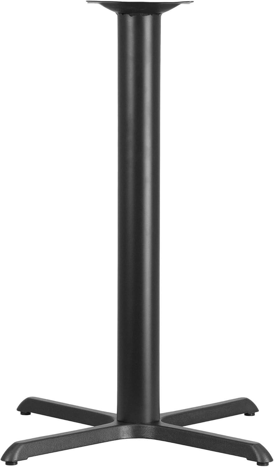 Flash Furniture Beverly 22" x 22" Restaurant Table X-Base with 3" Dia. Bar Height Column