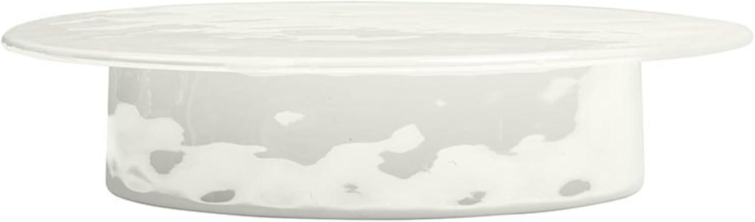 Santa Barbara Design Studio Ceramic Cake Stand Luster Dessert Display Riser, 11" Diameter x 2" H, White