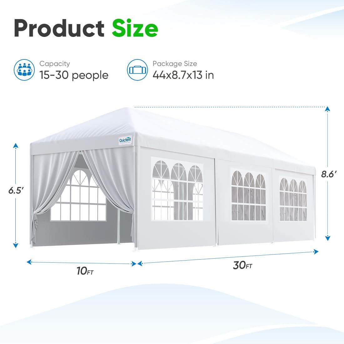Ktaxon 10'x30' Canopy Tent Wedding Partywith Removable 5 Sidewall White