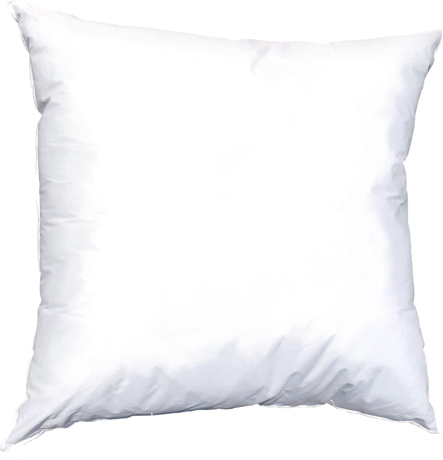 16x16 White Polyester Synthetic Down Pillow Insert