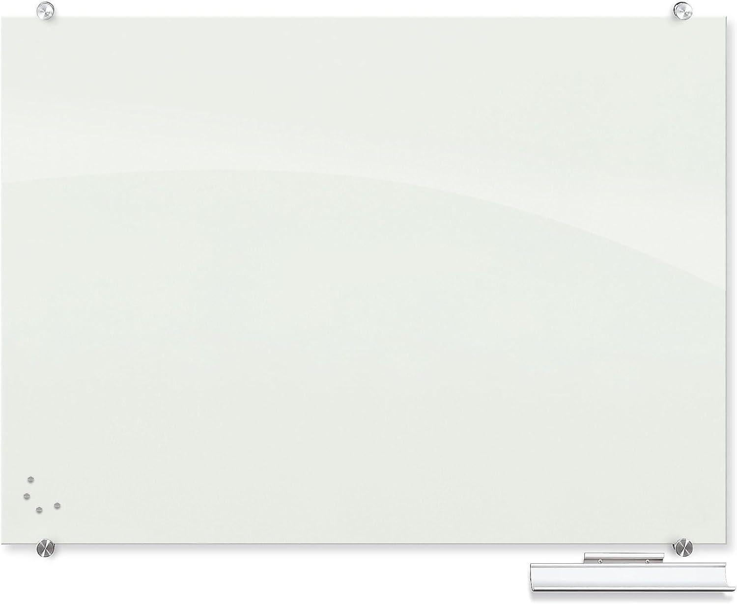 MooreCo Visionary Magnetic Wall Mounted Glass Dry Erase Board