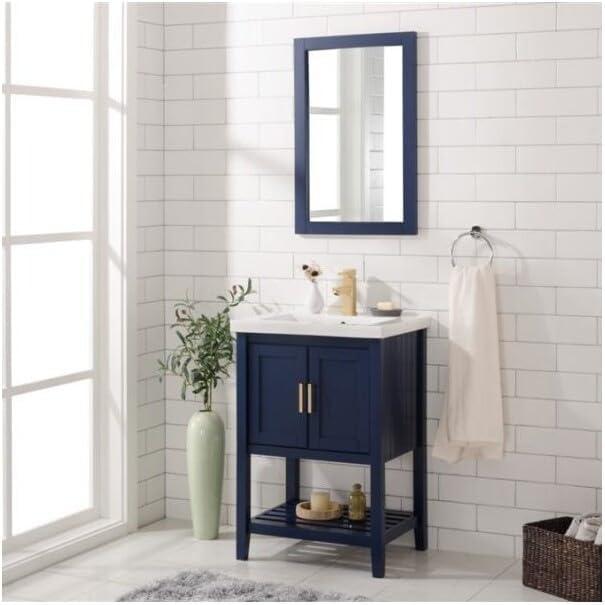 Furniture Indoor Home Decorative Bathroom, Washroom, Kitchen 24" Kd Blue Sink Vanity