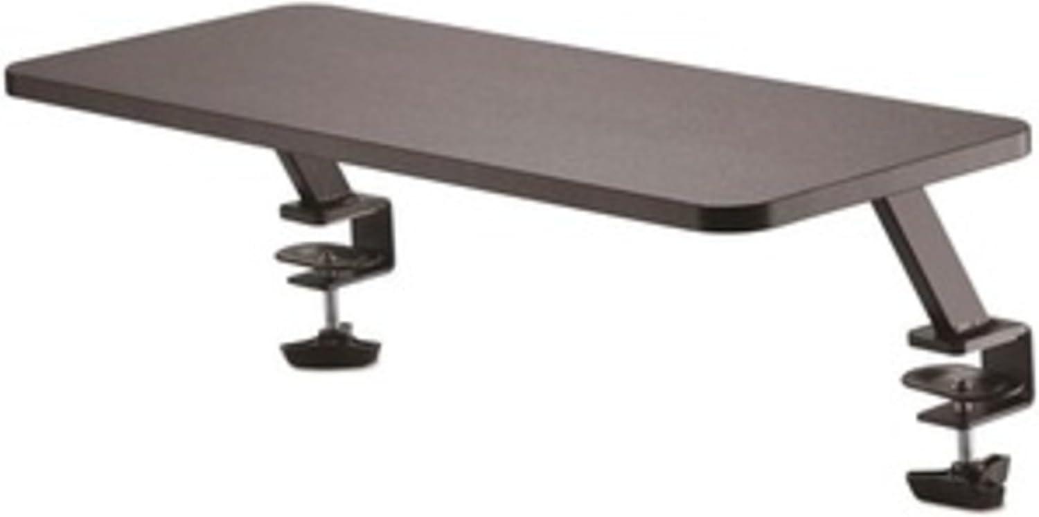 Black Clamp-On Extra Wide Monitor Riser Shelf