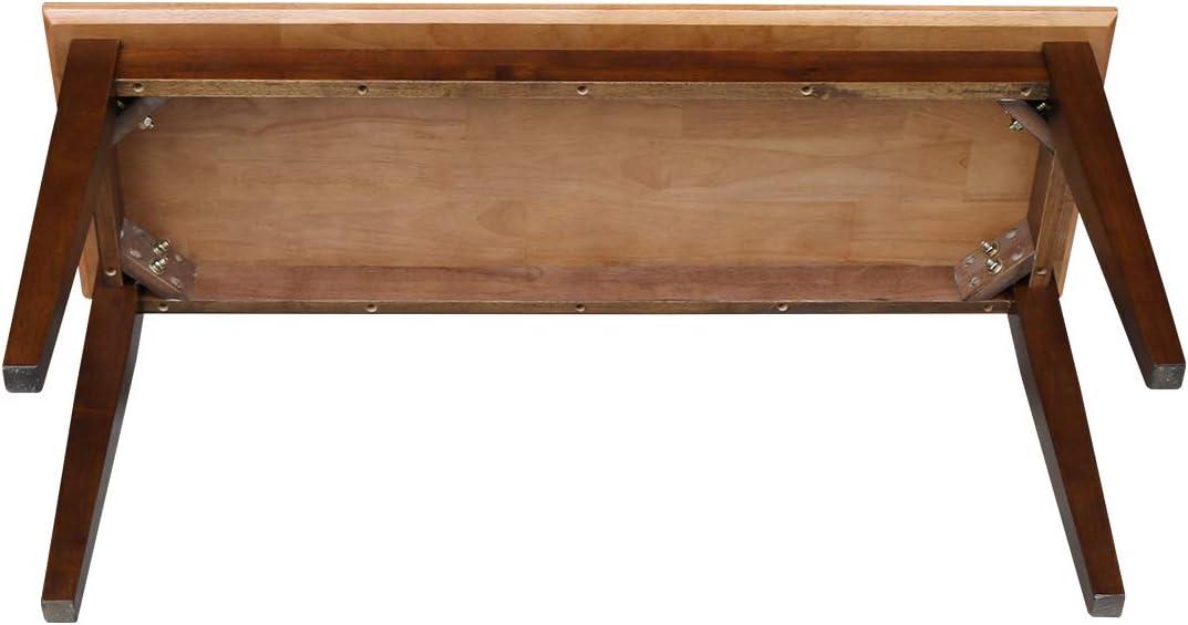 Brookshire Bench - Cinnamon/Espresso - International Concepts: Hardwood Frame, 400lb Capacity, Two-Tone Finish