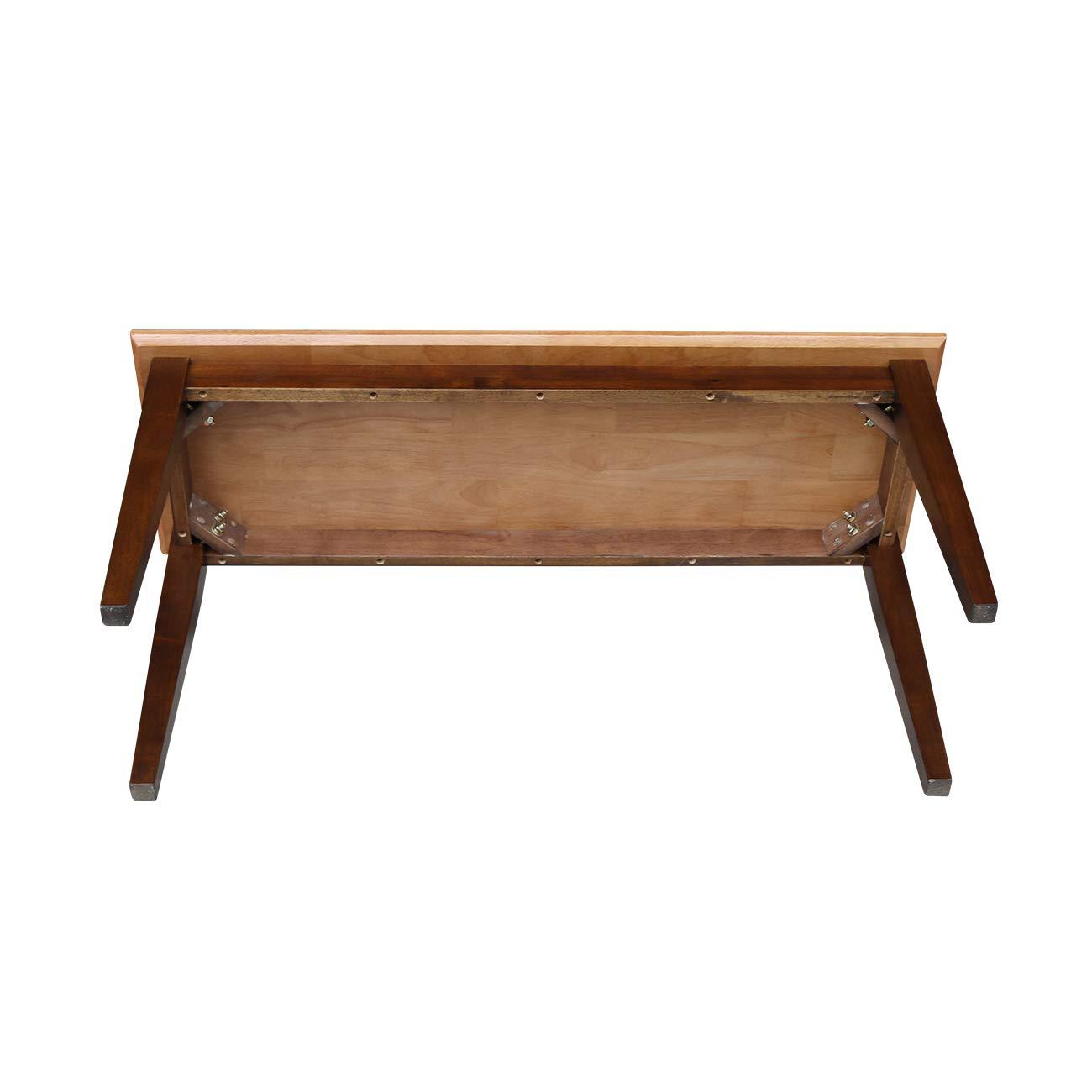Brookshire Bench - Cinnamon/Espresso - International Concepts: Hardwood Frame, 400lb Capacity, Two-Tone Finish