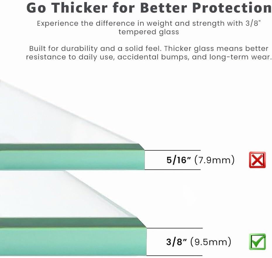 56" - 60" W 74” H Double Sliding Frameless Shower Door with Fixed Glass Panel