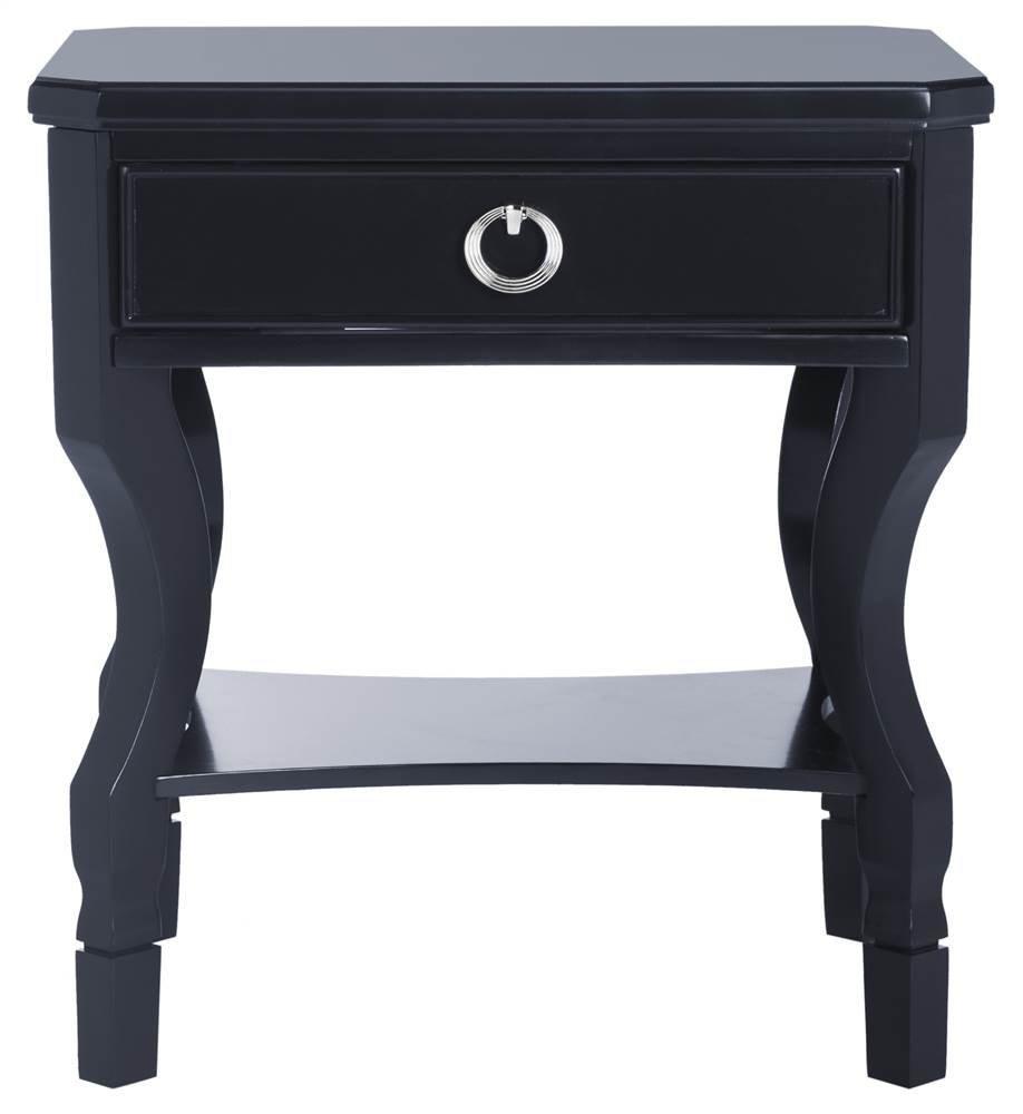 Alaia 1 Drawer Nightstand - FOX6275 - Navy - Safavieh Couture