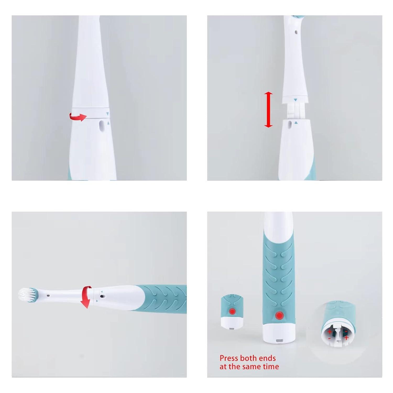 Electric Cleaning Brush with 4 in 1 Multiple Brush Heads, Indoor Household Cordless Motorized Brush for Bathroom Toilet Kitchen Tile Crevice