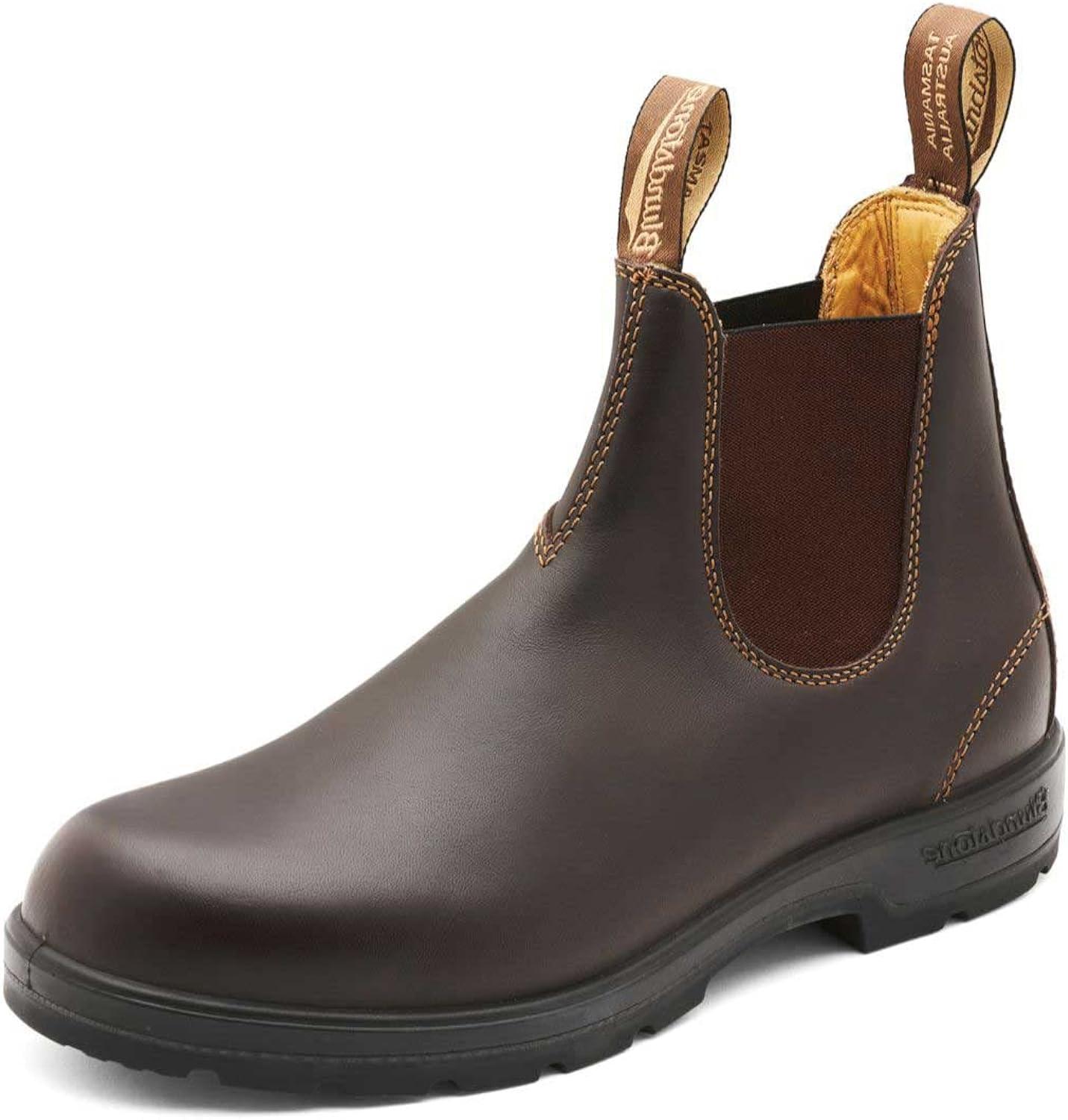 Walnut Genuine Leather Slip Resistant Chelsea Ankle Boot