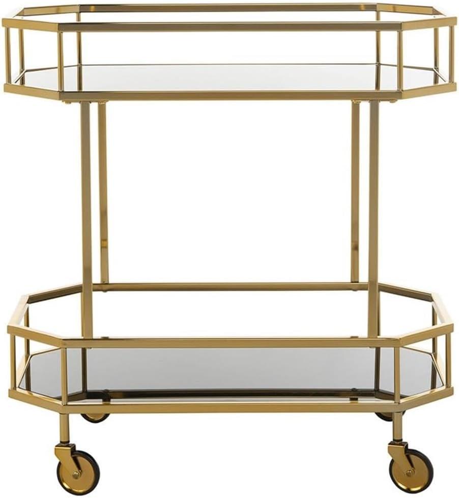 Silva 2 Tier Octagon Bar Cart  - Safavieh