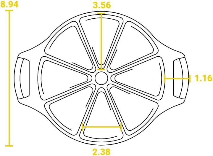 Black Cast Iron 8-Section Round Wedge Pan