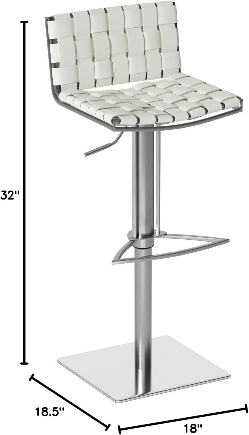 Mitchell Gas Lift Swivel Bar Stool - FOX3001 - White - Safavieh Couture