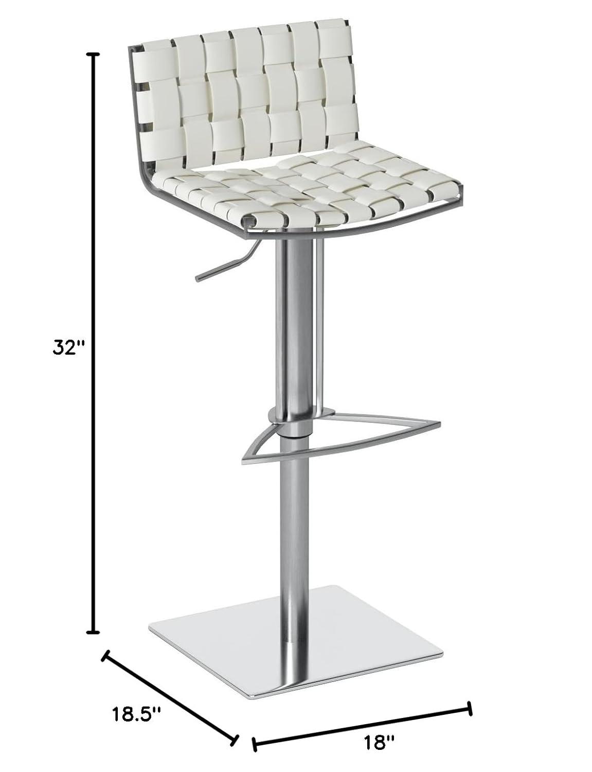 Mitchell Gas Lift Swivel Bar Stool - FOX3001 - White - Safavieh Couture