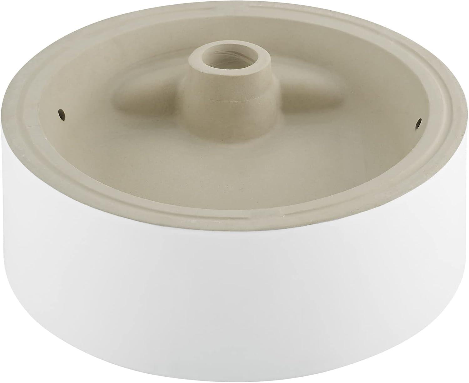 Beau 16.5'' Matte White Ceramic Round Vessel Bathroom Sink