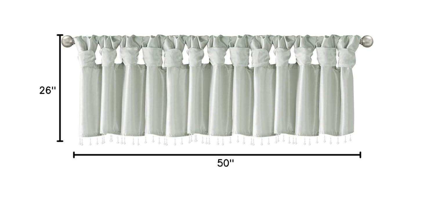 Emilia Lightweight Faux Silk Valance with Beads
