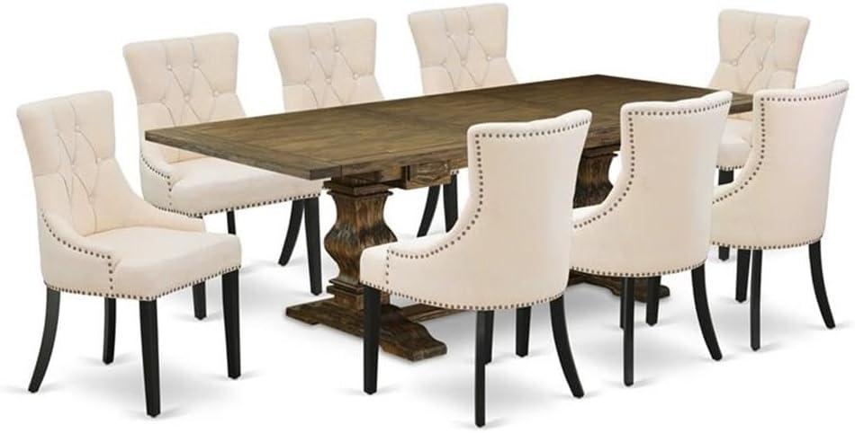 Lassale Removable Leaf Solid Wood Dining Set