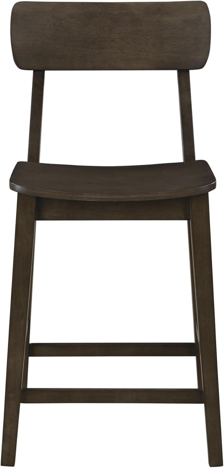 Boraam Torino Wood Counter Height Barstool Carbonite Finish