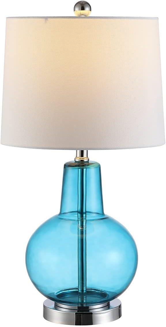 Morocco Blue Crackle Glass 16" Arc Adjustable Table Lamp