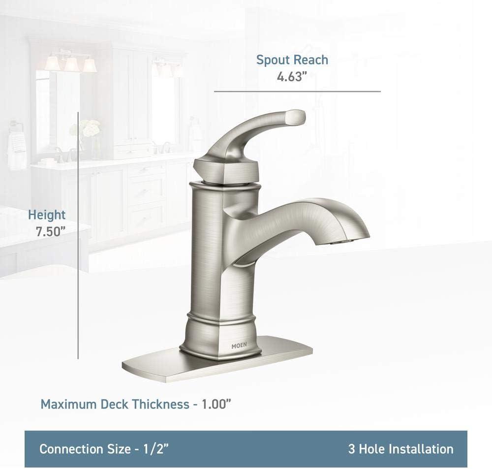 Hensley Brushed Nickel Single Handle Bathroom Faucet