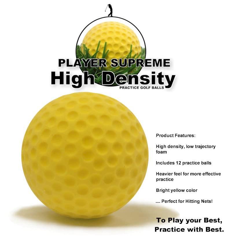 Yellow Foam Practice Golf Balls by JP Lann Available in 12 or 36 count (each sold separately)