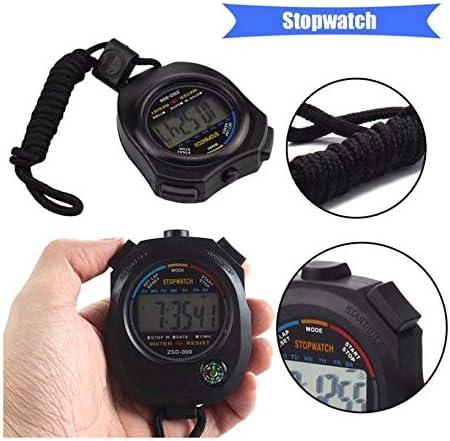 2 Pack Multi-Function Electronic Digital Sport Stopwatch Timer, Large Display with Date Time and Alarm Function,Suitable for Sports Coaches Fitness Coaches and Referees