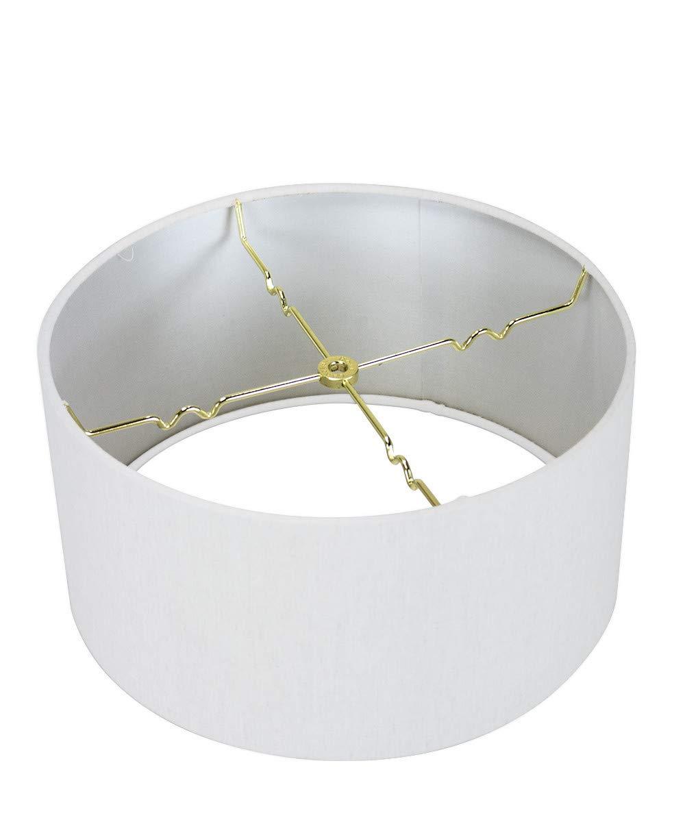 Home Concept 2 Light 16 Inch Swag Hanging Drum Pendant, White Linen