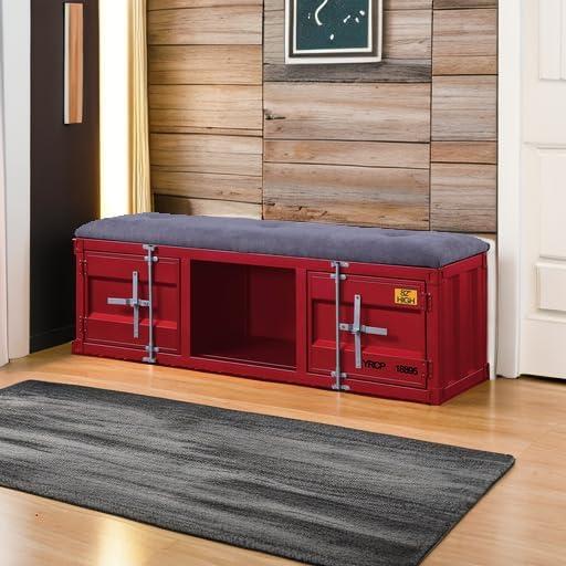 Acme Cargo Fabric Upholstered Storage Bench