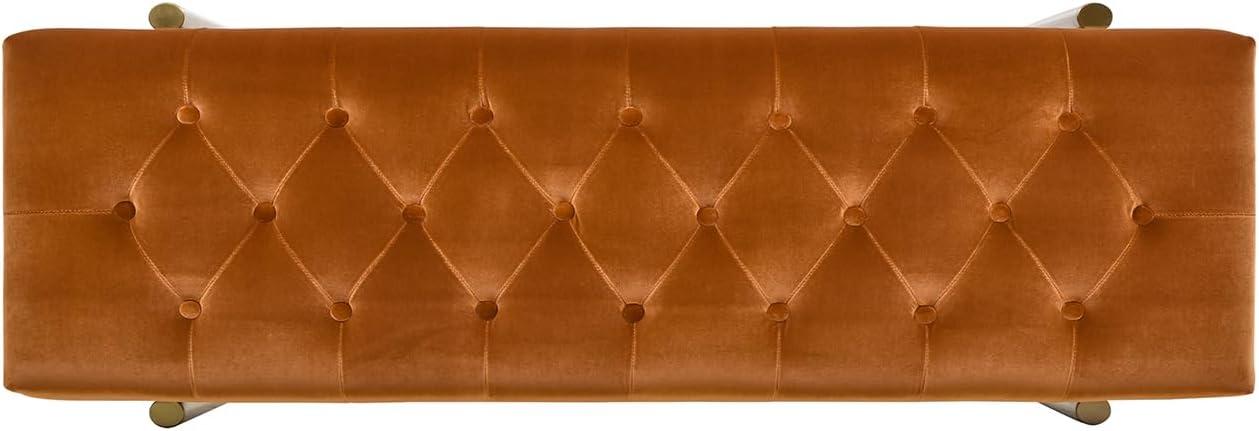Velvet Upholstered Bench