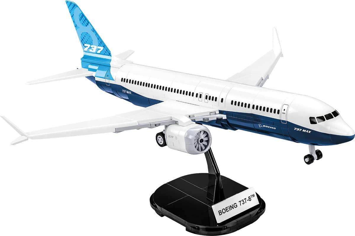 COBI Boeing 737-8 Dreamliner Plane | Airplane Model Display Base | 340 Pieces | 1:110 Scale | Interlocking Building Block Set # 26608