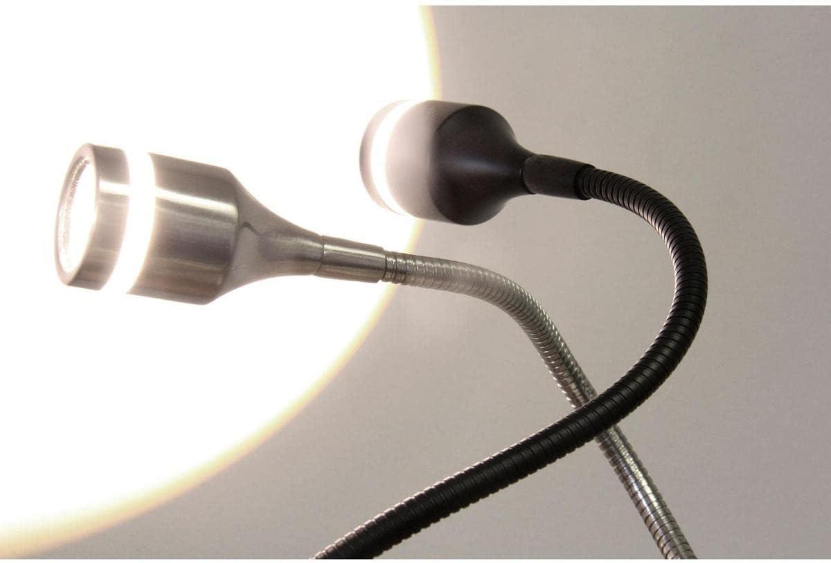 Adesso Arc Adjustable Brushed Steel LED Floor Lamp, 45"-56" Height