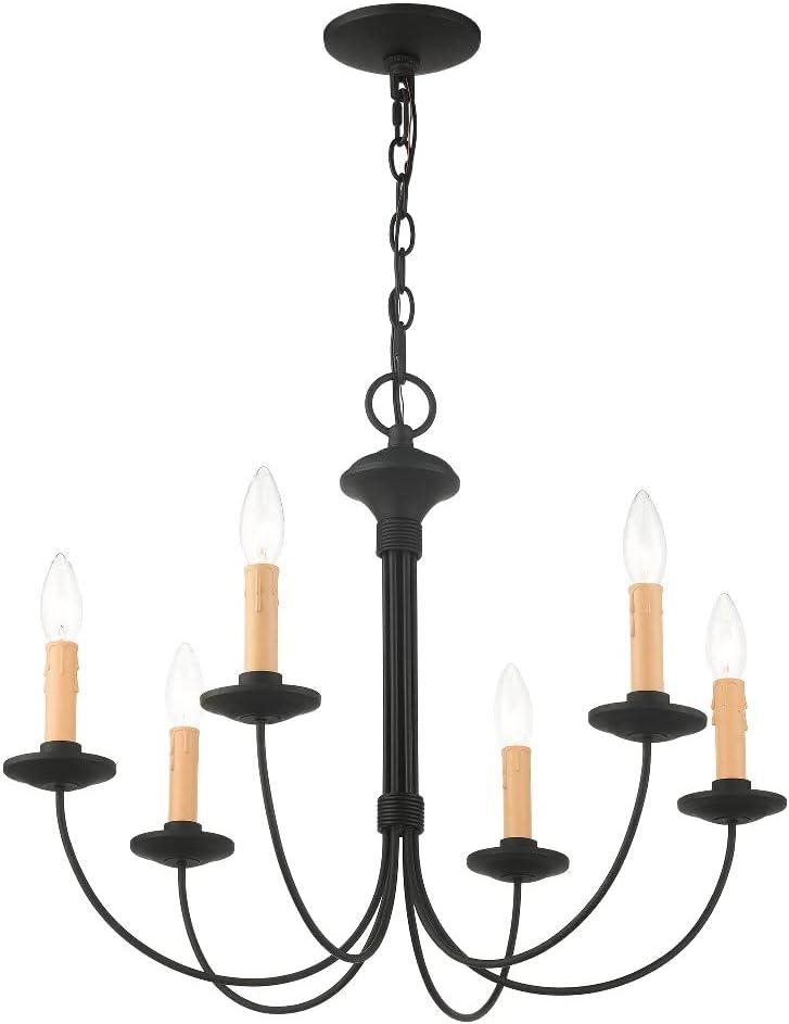 Livex Lighting Heritage 6 - Light Chandelier in  Black