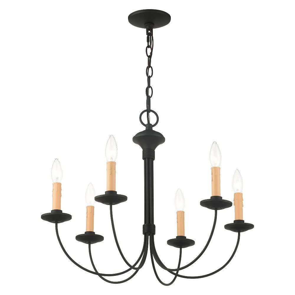 Livex Lighting Heritage 6 - Light Chandelier in  Black