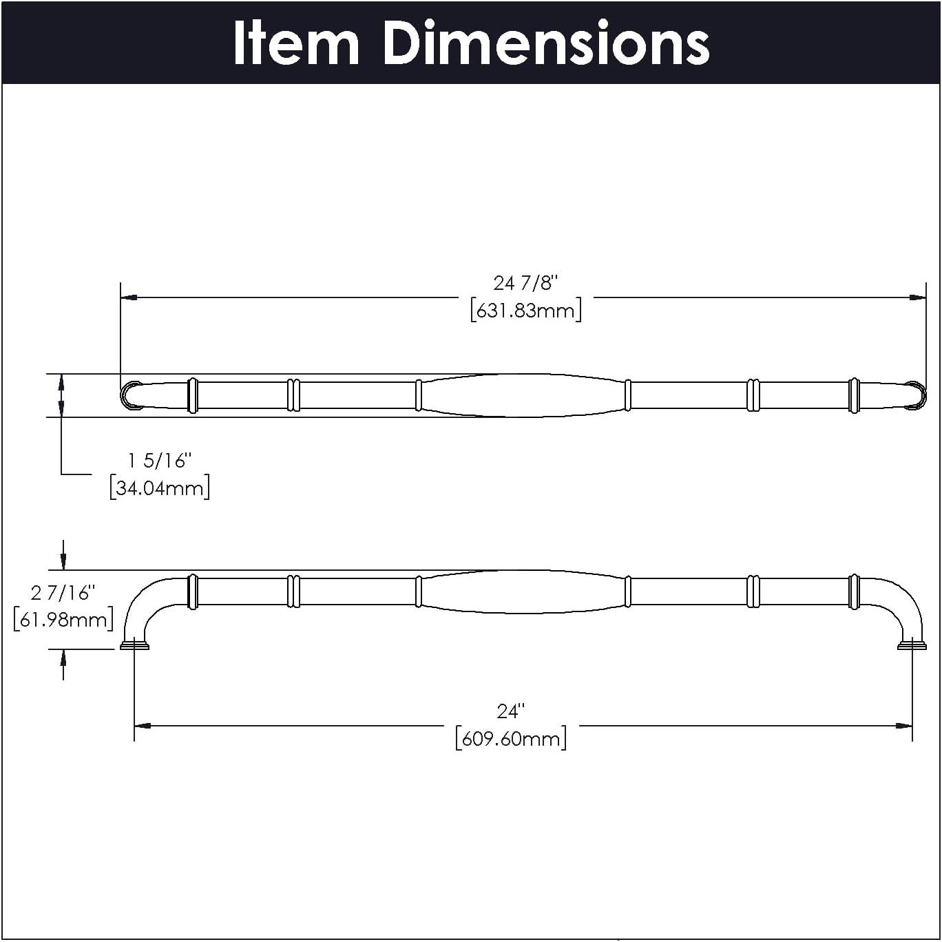 Hickory Hardware Williamsburg 24" Center to Center Appliance Pull