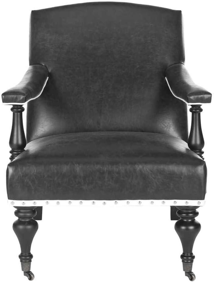 Devona Arm Chair - MCR4731 - Charcoal/White - Safavieh